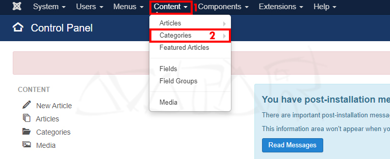 دسته بندی ها و categories در جوملا